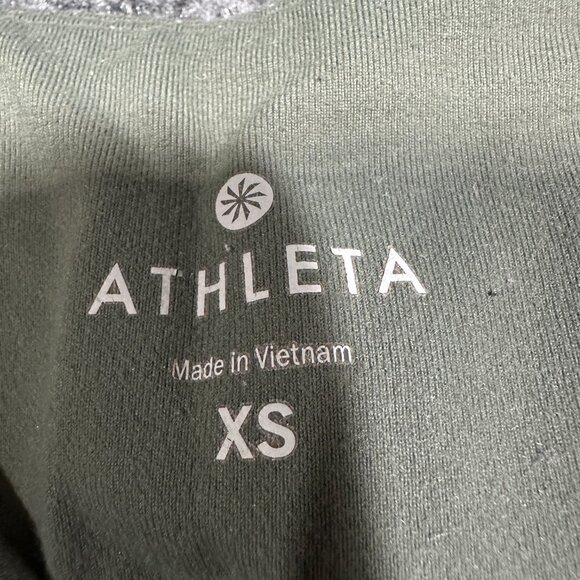 Athleta Compression Pants Womens XS Chaturanga Green Stretch Mesh Side Leg - Picture 5 of 8